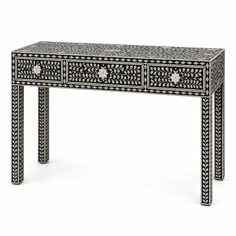 Black & White Bone Inlay Vanity Set