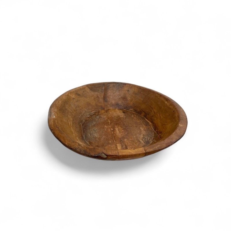 Hand-Carved Vintage Wooden Bowl