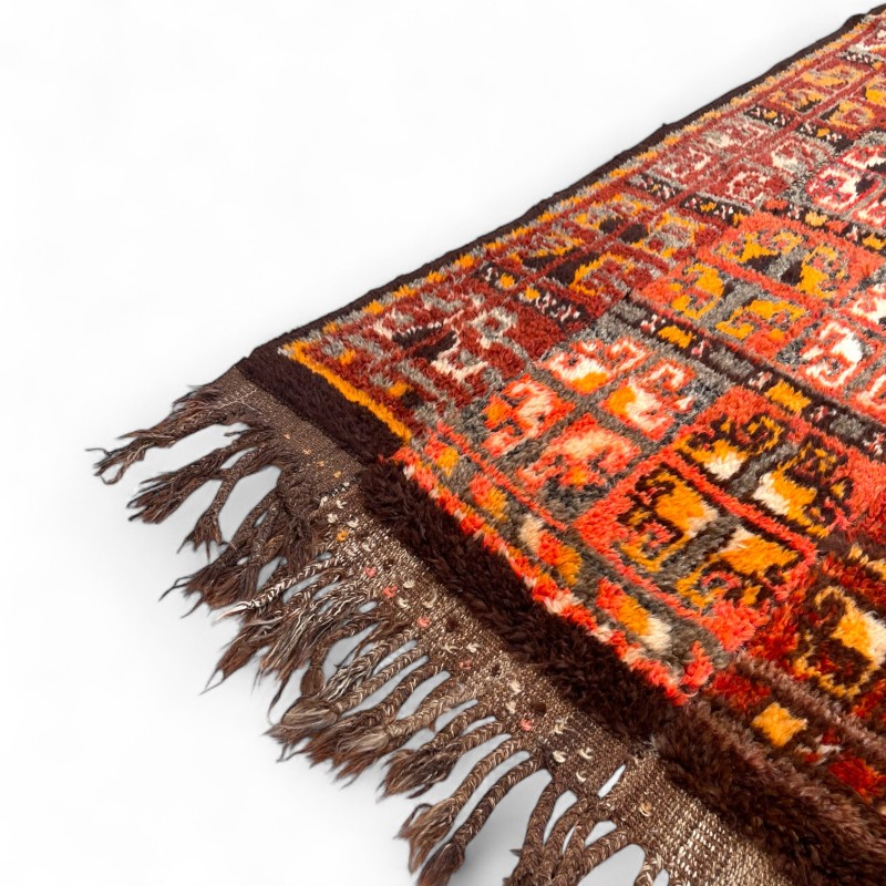 Vintage Handwoven Wool Rug 