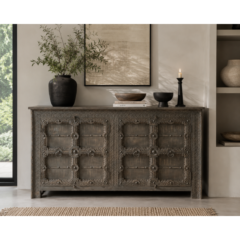 Hand-Carved Sideboard 
