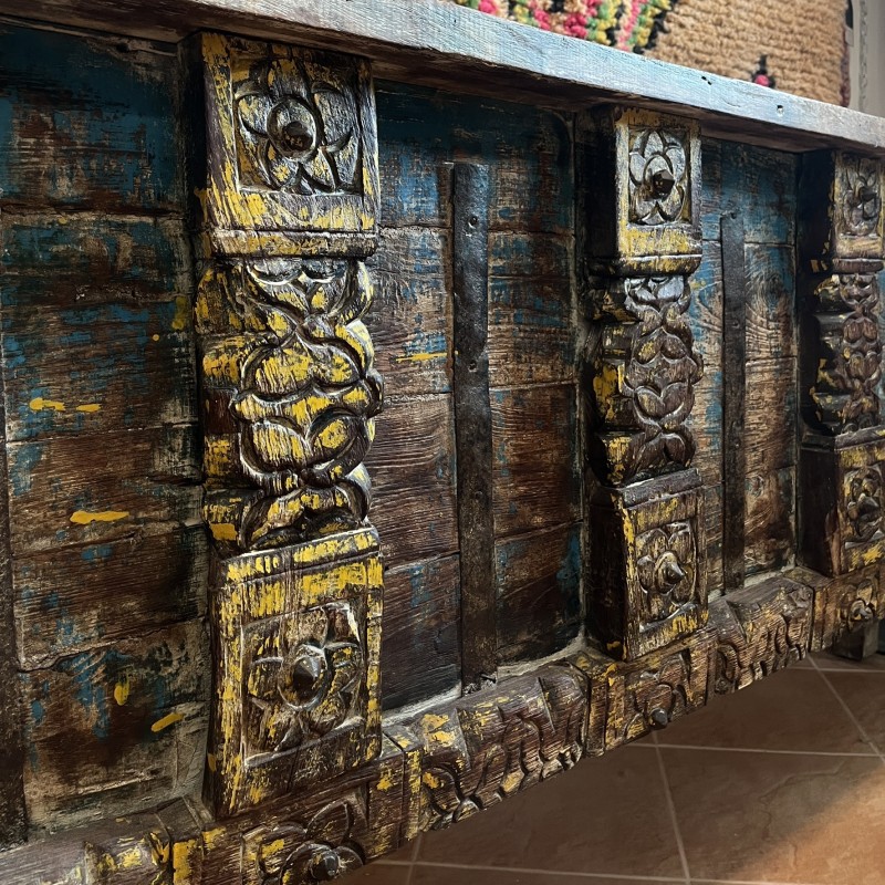 Old Door Painted Console 