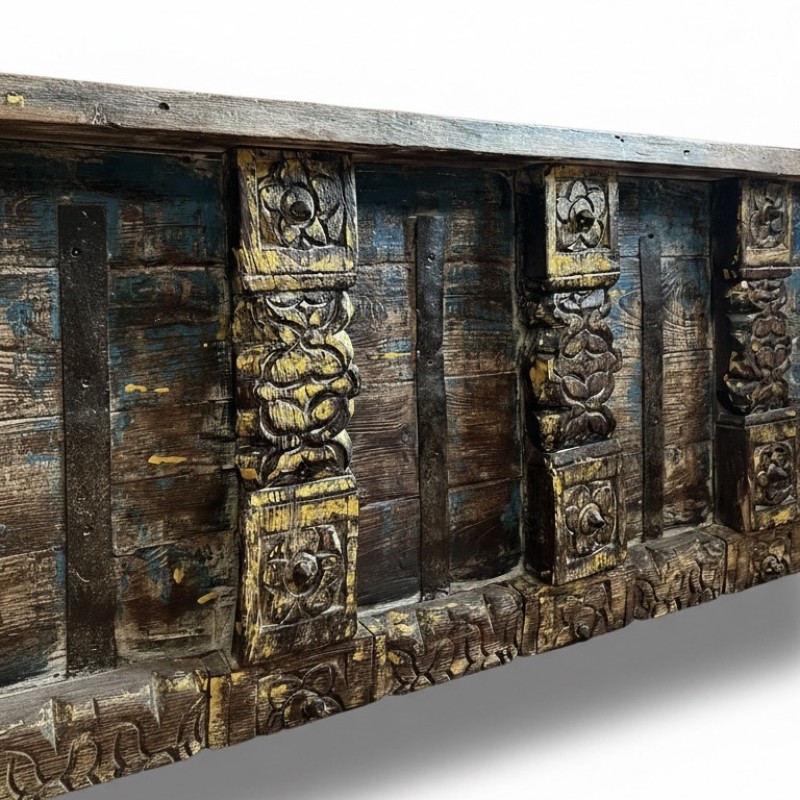 Old Door Painted Console 
