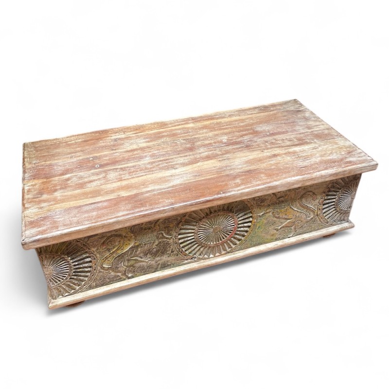 Carved Wooden Chest