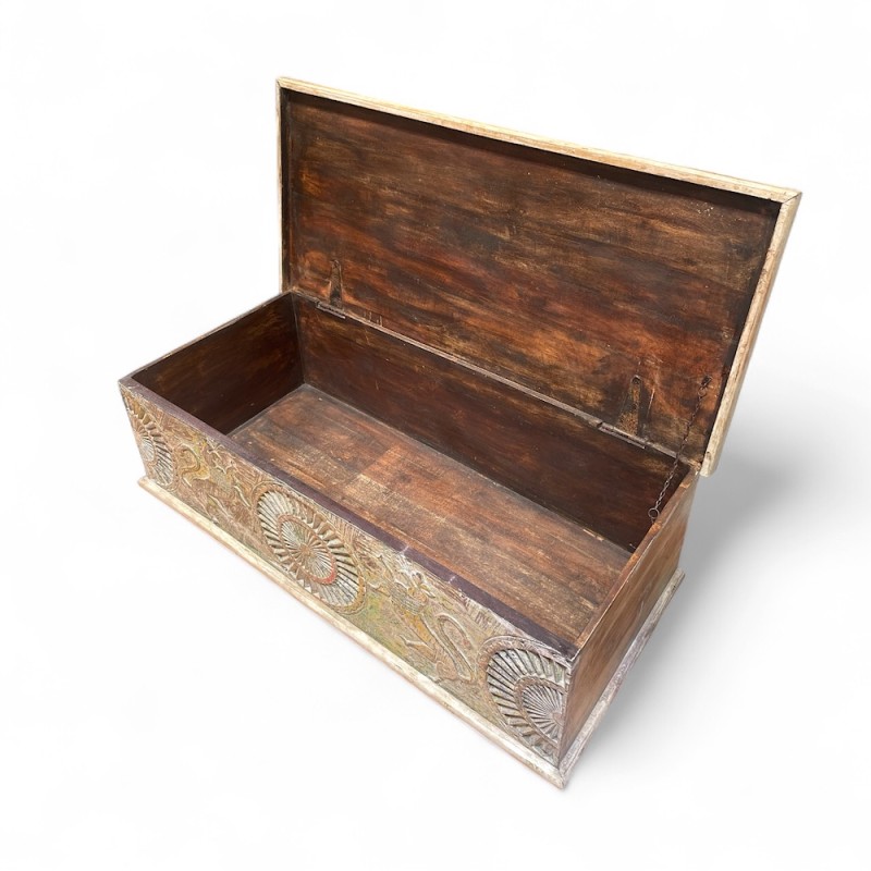 Carved Wooden Chest