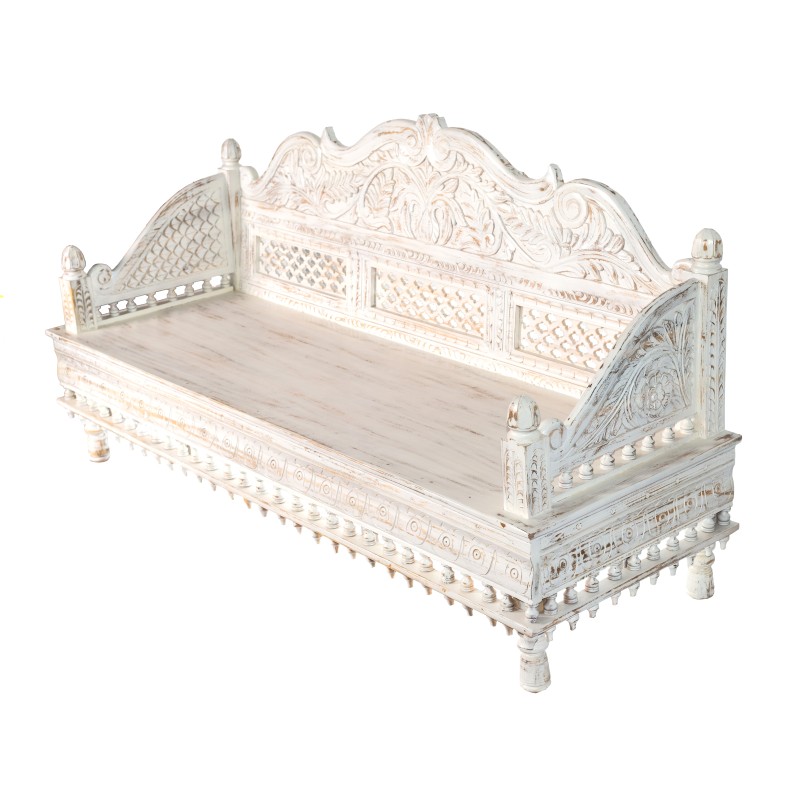 Mango Wood Carved Sofa