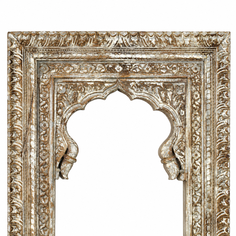 Indian Carved Arch Mirror