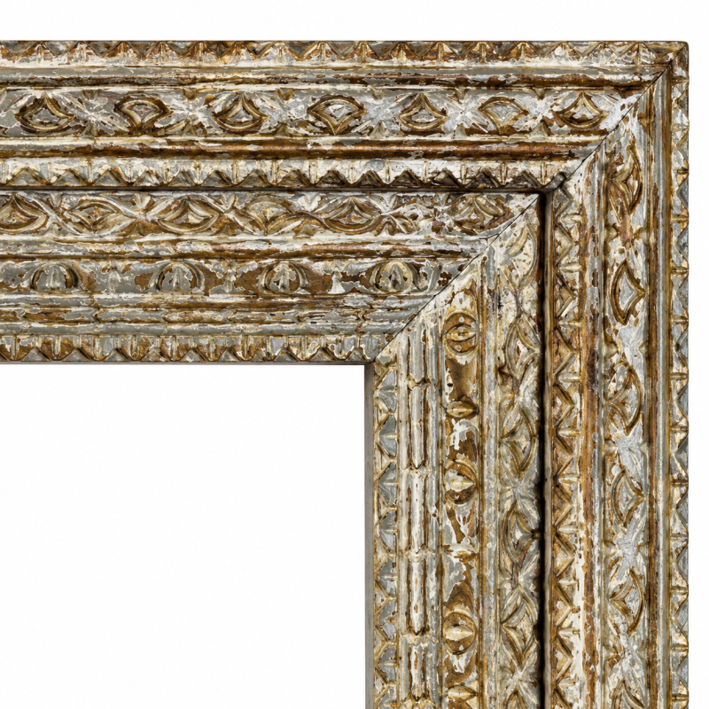Hand-Carved Rectangular Mirror