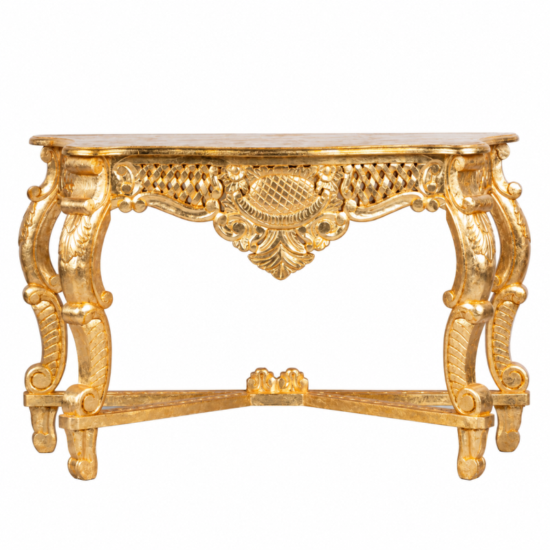Baroque Gilded Carved Console Table