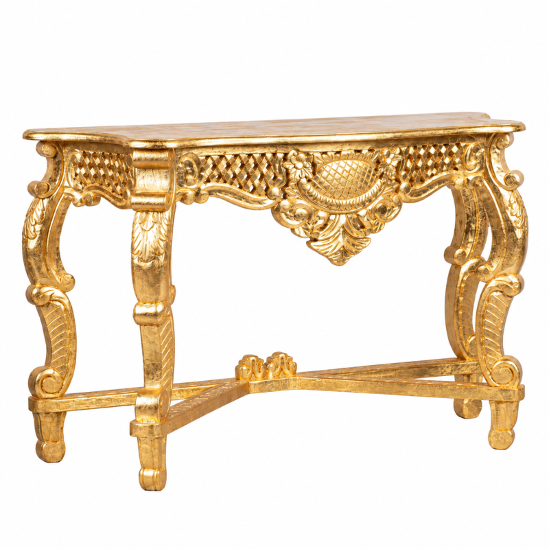 Baroque Gilded Carved Console Table