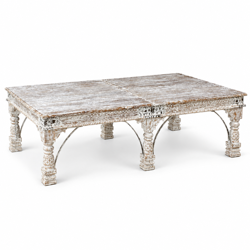 Table with Turned Legs – Aged Wood