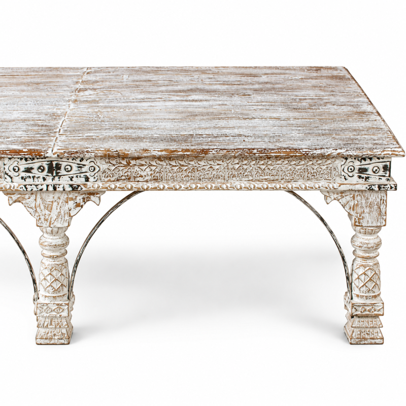 Table with Turned Legs – Aged Wood