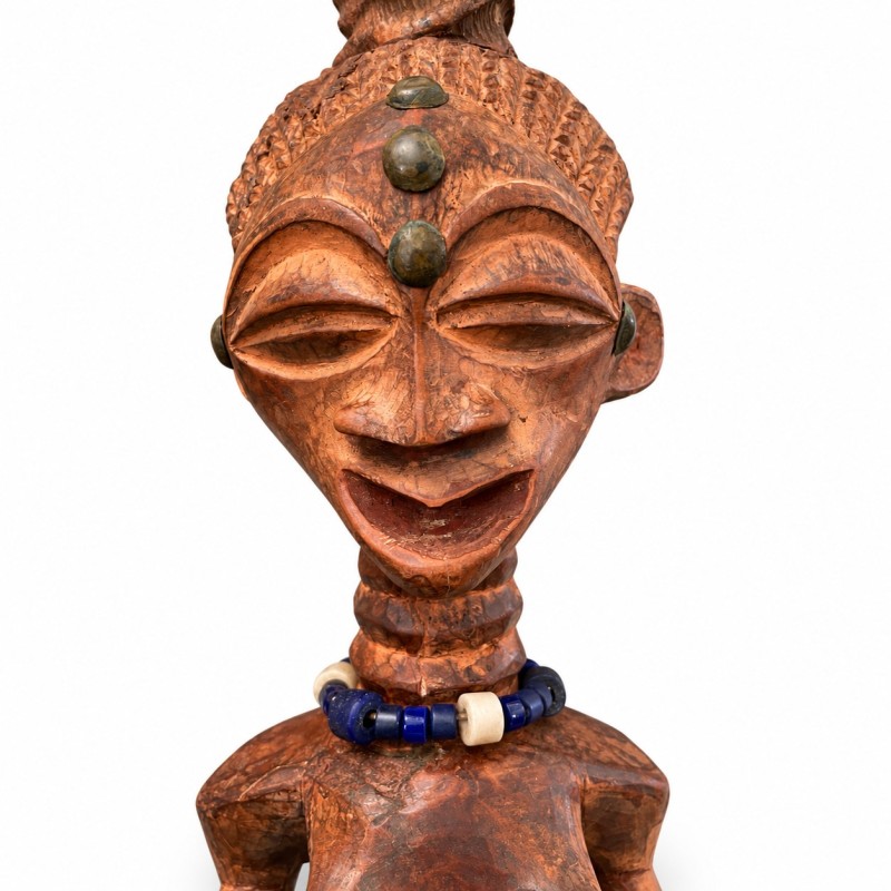 Songye Figure with Bead Necklace