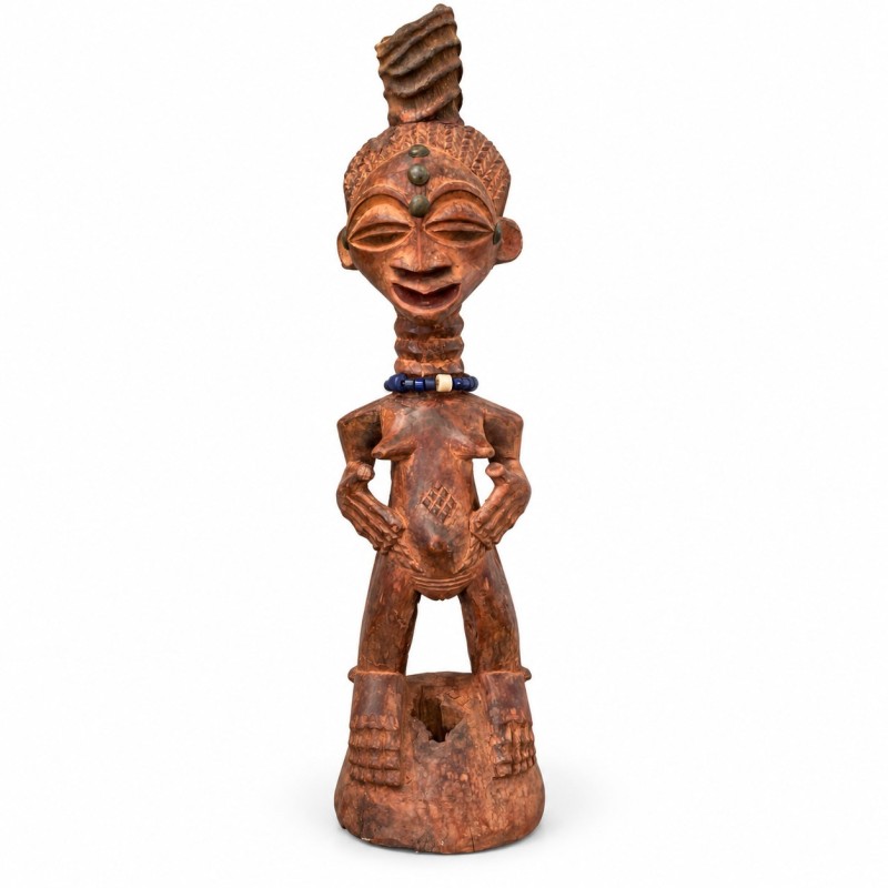 Songye Figure with Bead Necklace