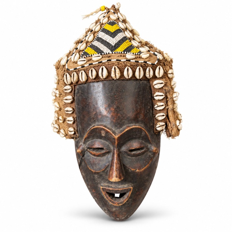 Cowrie Shell Headdress Mask