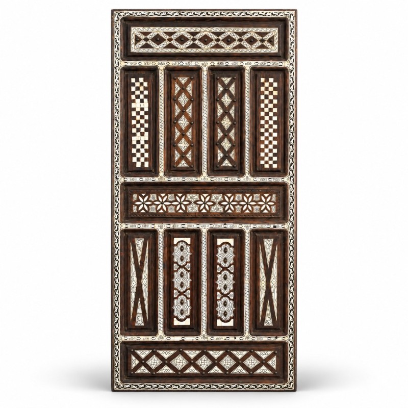Vintage Moroccan Door with Bone Inlay