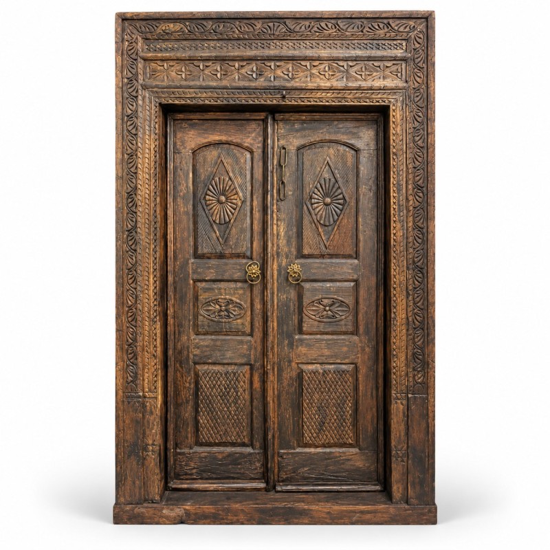 Antique Carved Wooden Door