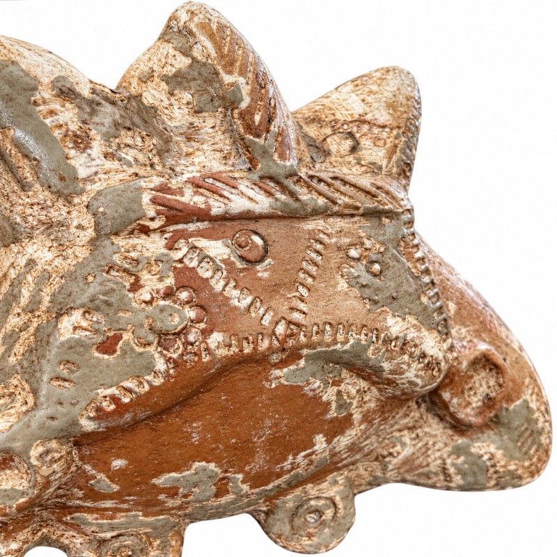 Painted Clay Camel Figurine