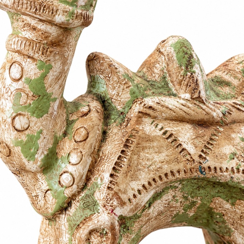 Painted Clay Camel Figurine