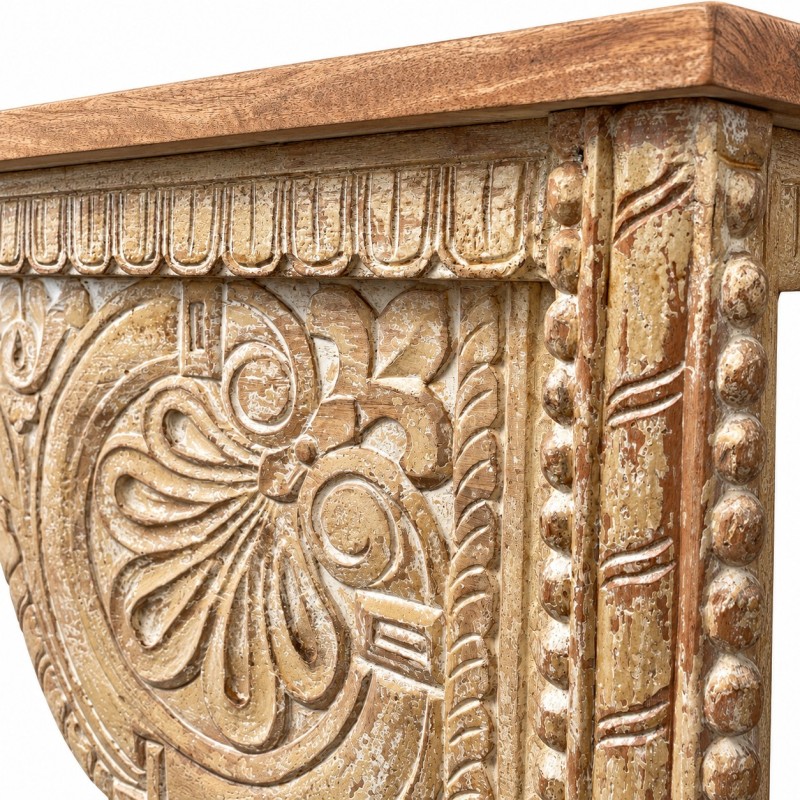 Carved Floral Arch Console Table