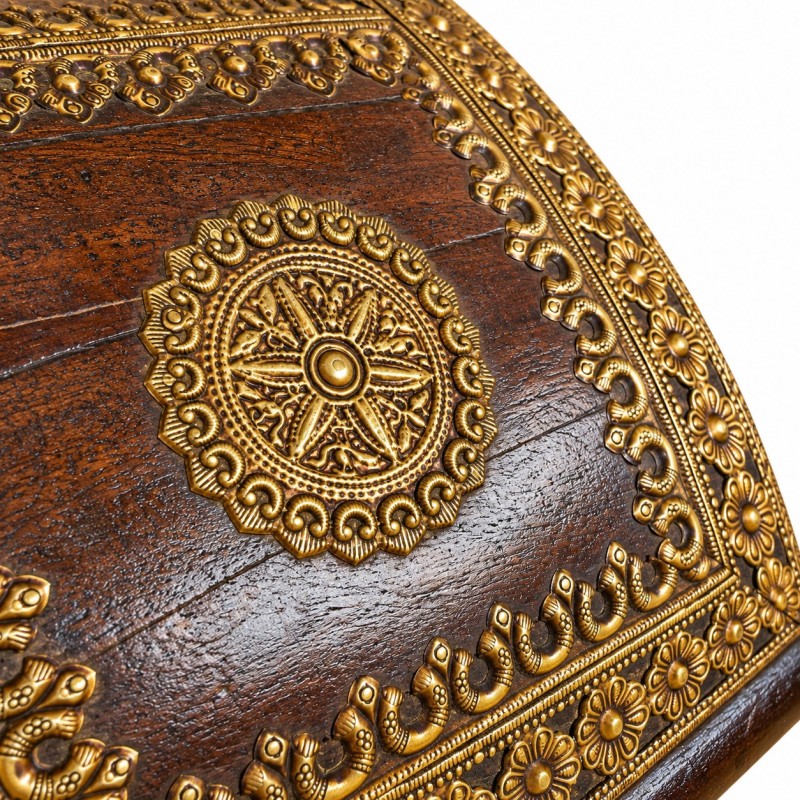 Brass-Fitted Wooden Chest – Large
