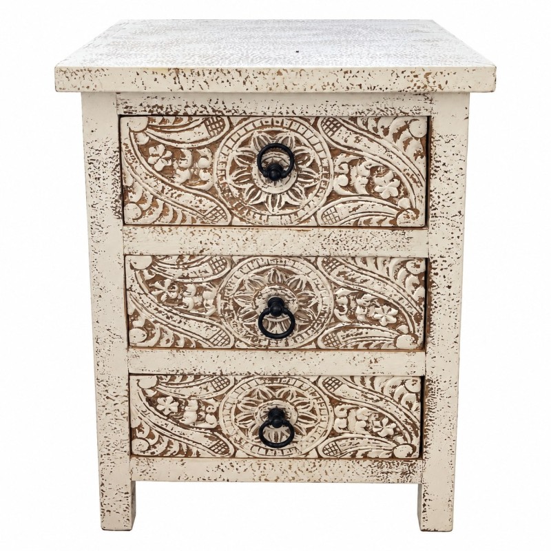 Carved Bedside Table