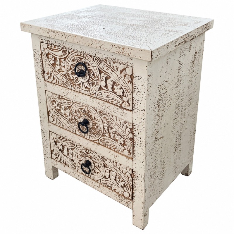 Carved Bedside Table