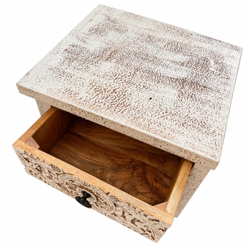 Carved Bedside Table