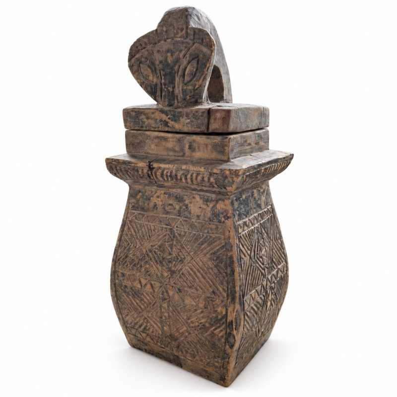 Carved Naga Storage Box with Cobra Lid
