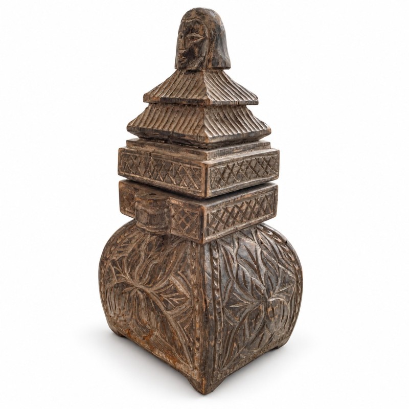 Carved Naga Storage Box with Cobra Lid