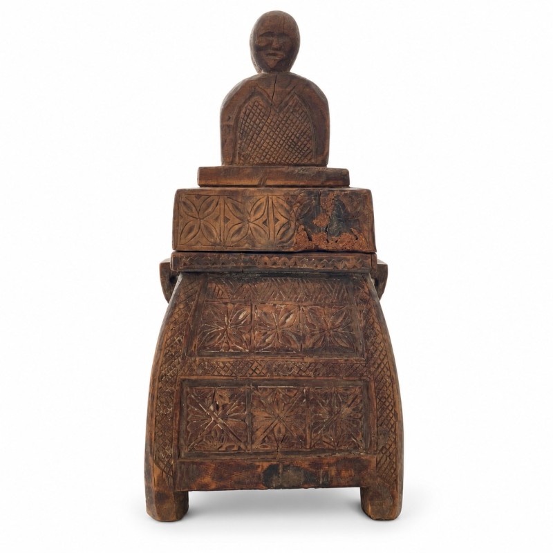 Carved Naga Storage Box with Cobra Lid