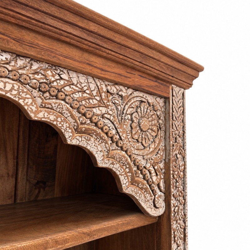 Arched Cabinet with Carved Doors