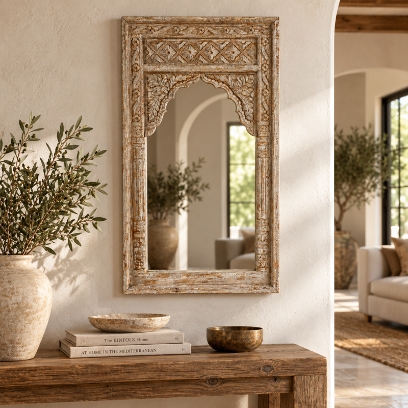 Carved Mihrab Arch Mirror