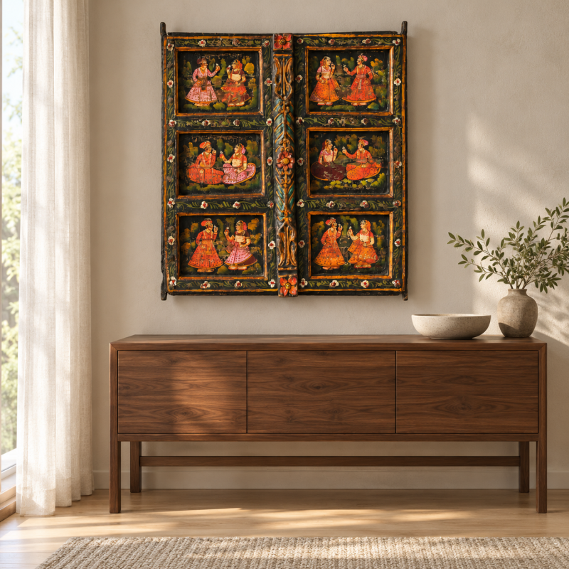 Hand-Painted Window Shutters – Dark Frame